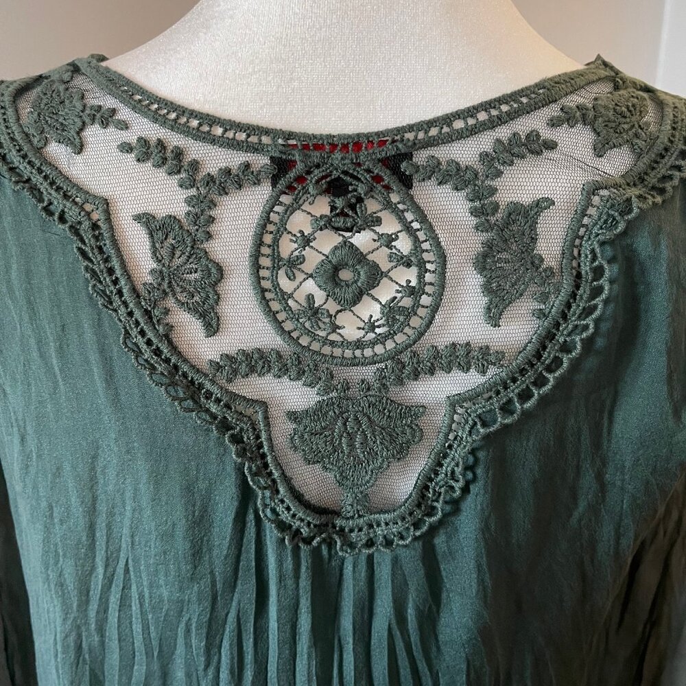 Green Silk Carla Conti Shirt